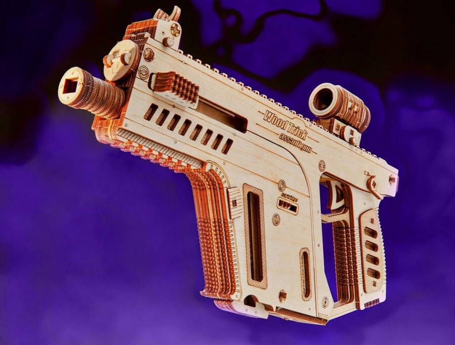 Wood Trick – Modelbouw 3D houten puzzel – Assault Gun Aanvalsgeweer (WDTK058) – 158 stuks Geen lijm noch verf nodig!
