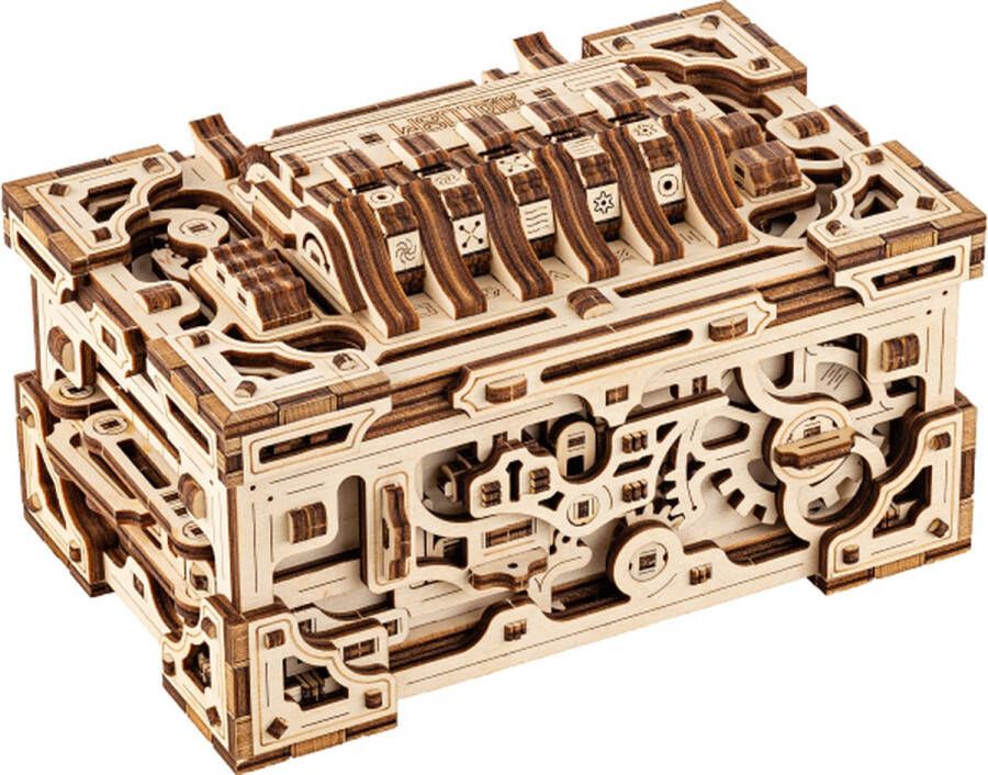 Wood Trick Modelbouw 3D houten puzzel 'Enigma chest' (Enigma kist) 504 stuks Geen lijm noch verf nodig!