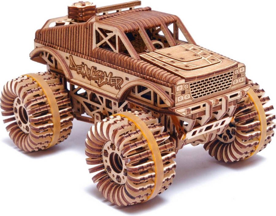 Wood Trick WoodTrick – Modelbouw 3D houten puzzel – Monster truck' (WDTK015) – 556 stuks Geen lijm noch verf nodig!