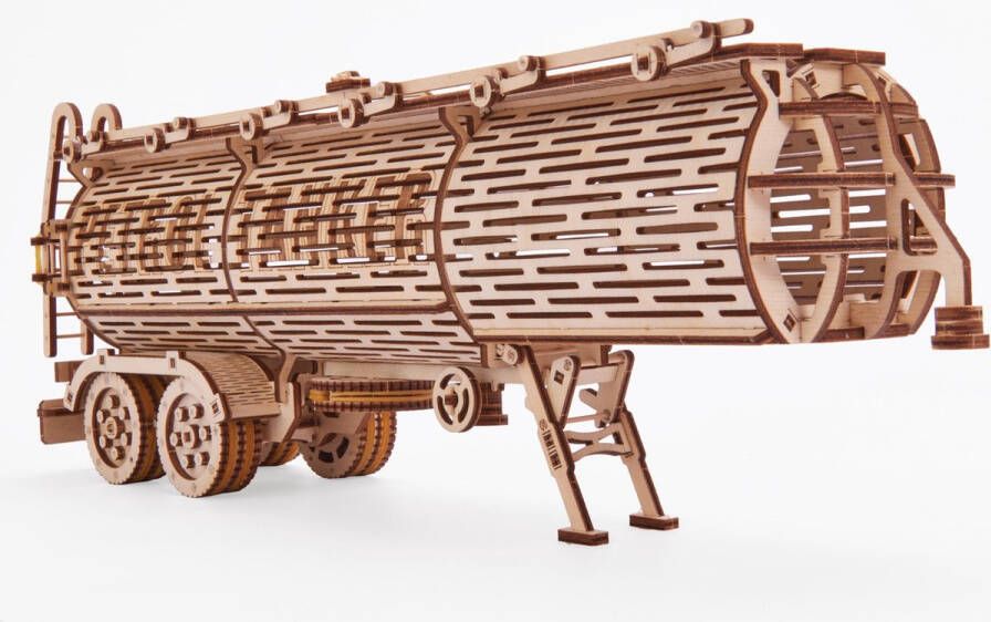 Wood Trick WoodTrick – Modelbouw 3D houten puzzel – Tank Trailer (WDTK013) – Uitbreiding op Big Rig (WDTK07) 220 stuks Geen lijm noch verf nodig!