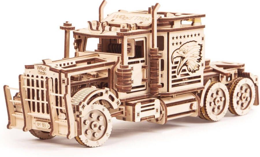 Wood Trick WoodTrick – Modelbouw 3D houten puzzel – Big Rig Truck (WDTK007) – 485 stuks Geen lijm noch verf nodig!