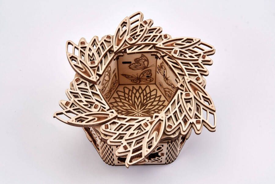 Wood Trick WoodTrick – Modelbouw 3D houten puzzel – Mystery flower (WDTK045) – 278 stuks Geen lijm noch verf nodig!