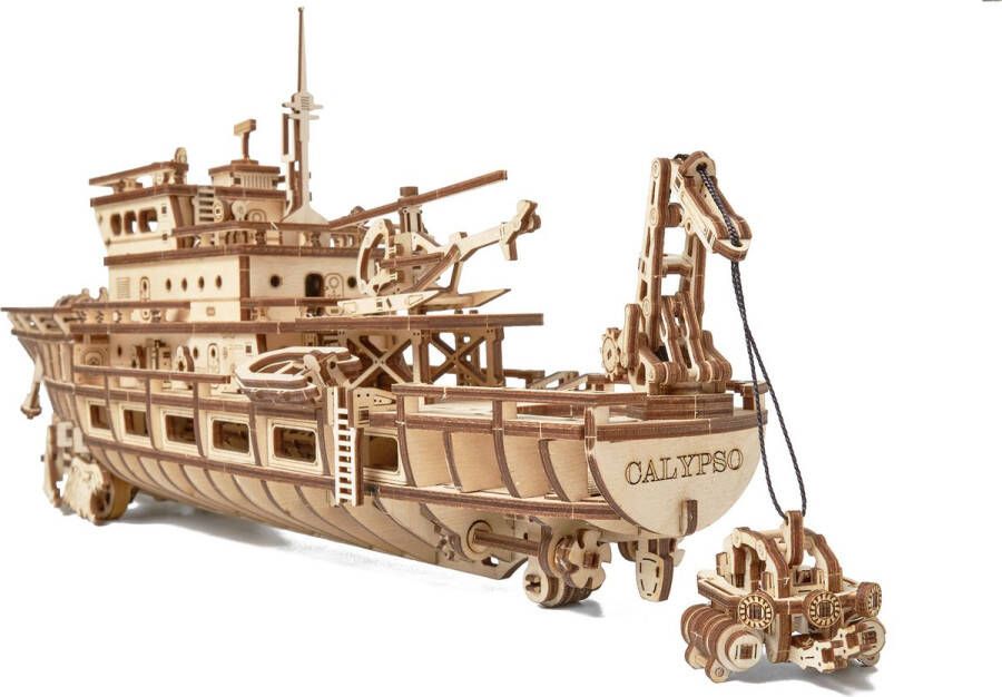 Wood Trick Houten Modelbouw Oceaan Ontdekkings Jacht (Ocean Explorer Yacht) 3D Puzzel Technisch Ruimtelijk Inzicht Geen Lijm of Verf Nodig Geavanceerde Puzzel Gedetailleerd 565 Onderdelen 47 8 x 10 5 x 19 4 cm