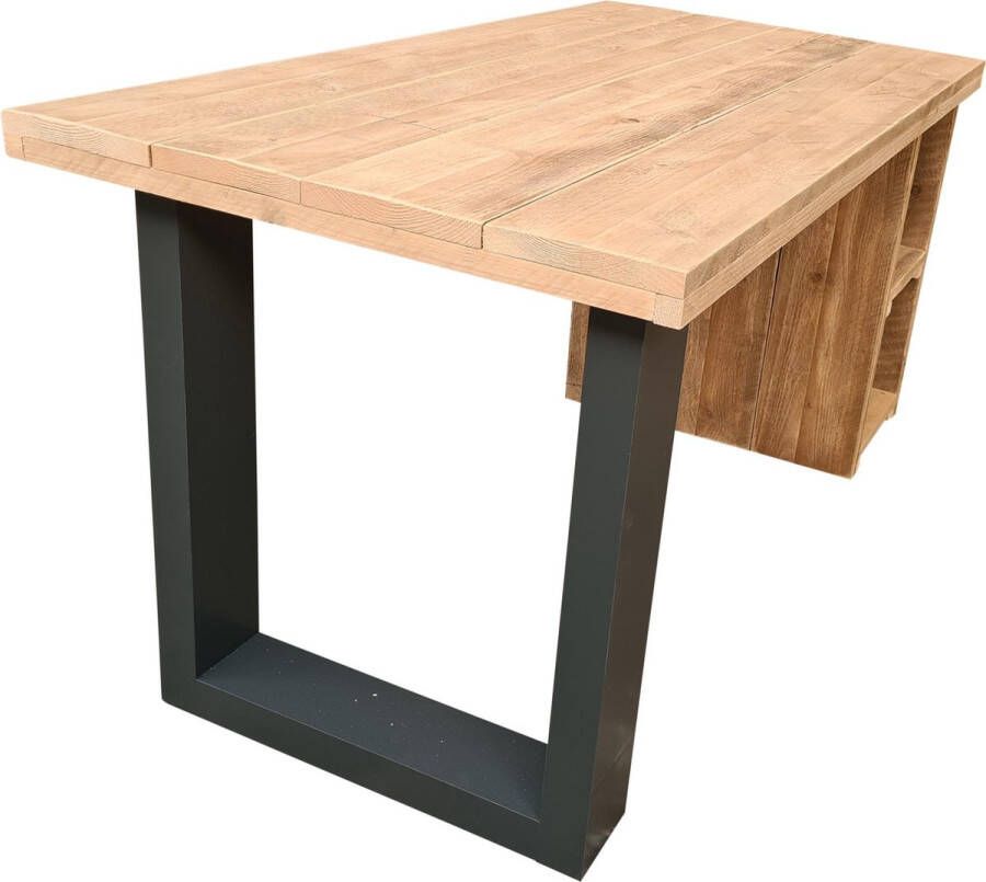 Wood4you Bureau San Diego steigerhout 150Lx70Dx75H cm antraciet