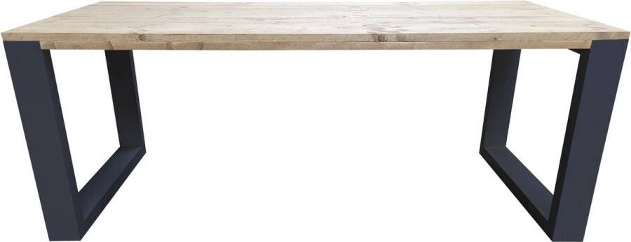 Wood4you Eettafel New Orleans Industrial wood 150 90 cm 150 90 cm Wit Eettafels