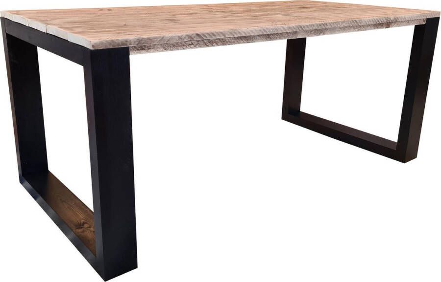 Wood4You Eettafel New Orleans Industrial Wood 180 90 Cm Zwart Eettafels