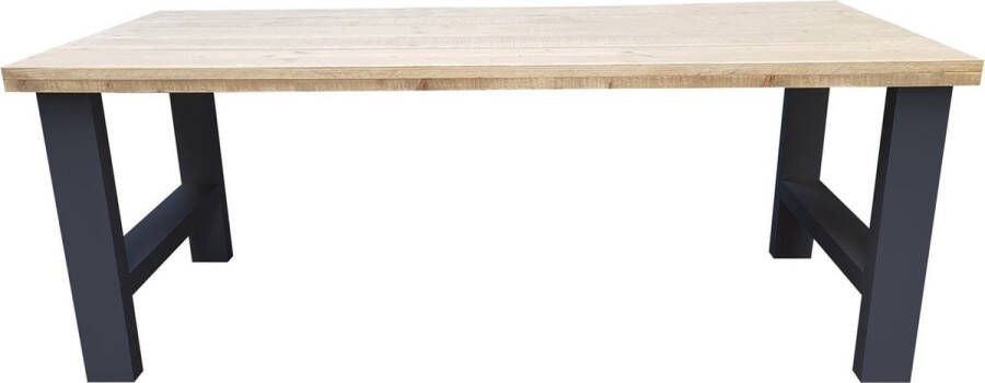 Wood4you Eettafel Seattle Industrial wood hout 220 90 cm