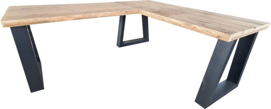 Wood4you Hoekbureau Vancouver Industrial wood 190 180 Hout Werkbureau