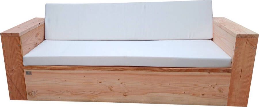 Wood4you Loungebank Lissabon Industrial wood incl kussens 160 cm