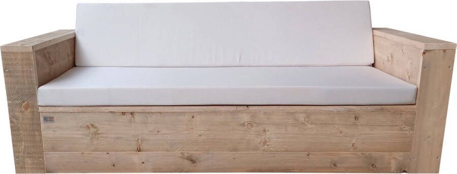 Wood4you Loungebank Lissabon Industrial wood incl kussens 180 cm