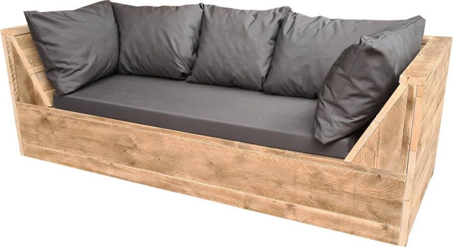 Wood4you loungebank Phoenix Steigerhout 220Lx70Hx80D cm plof