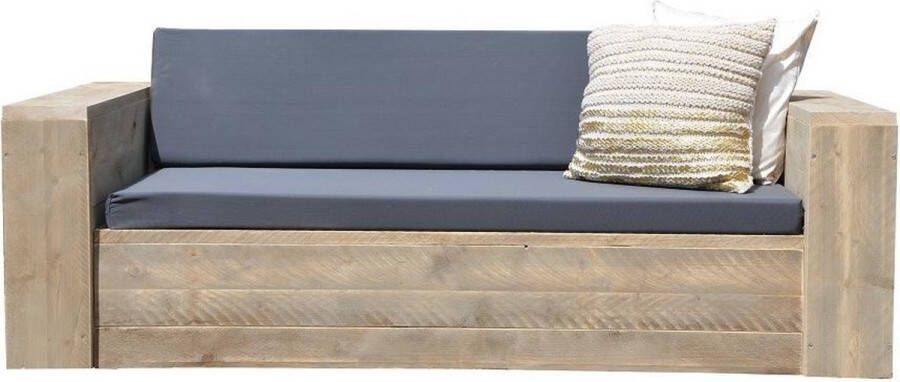 Wood4you Loungebank Washington Industrial wood incl kussens 250 cm (montagepakket)