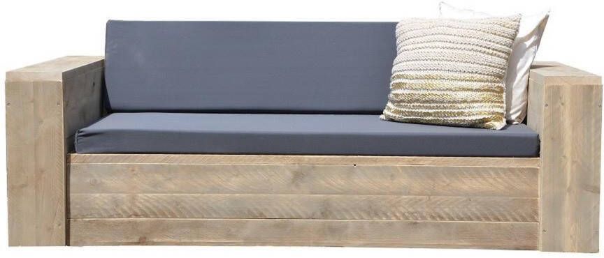 Wood4you Loungebank Washington Industrial wood incl kussens 250 cm (montagepakket)