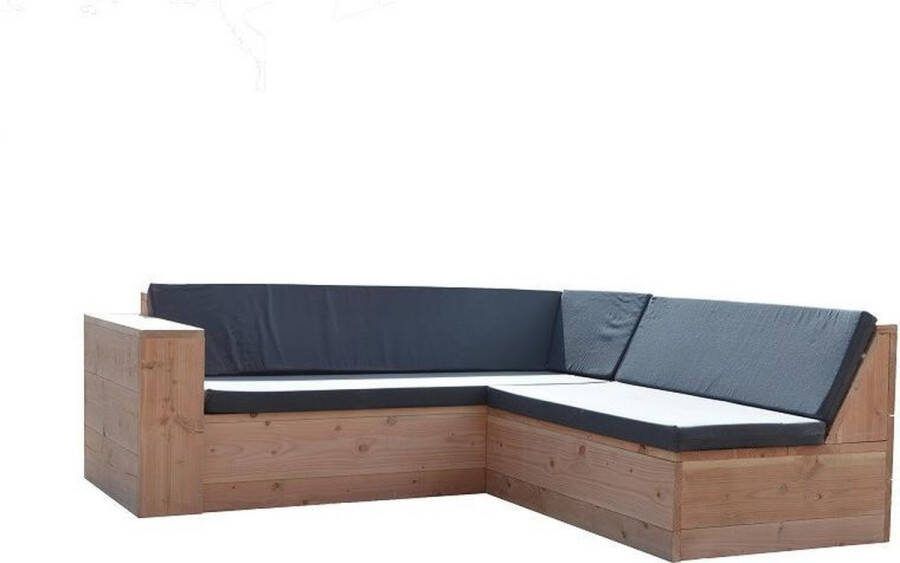 Wood4You Loungeset 1 Douglas Gl-vorm Incl. Kussens 250cm 200cm