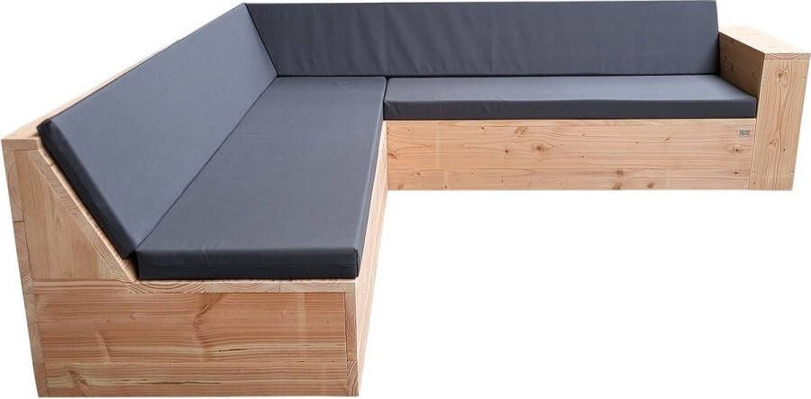 Wood4You Loungeset 1 Douglas Gl-vorm Incl. Kussens 230cm 200cm