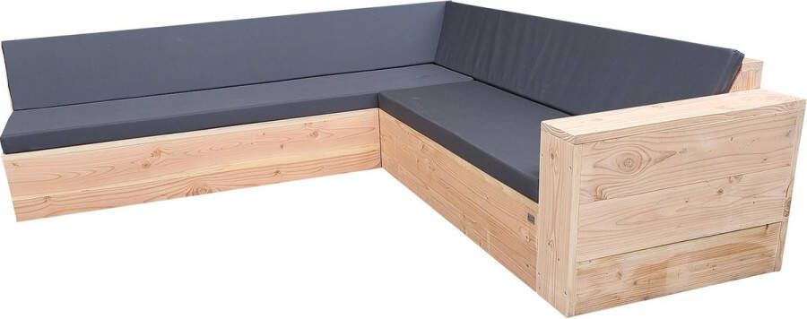 Wood4you Loungeset 1 Douglas GL-vorm incl. kussens 250cm 200cm