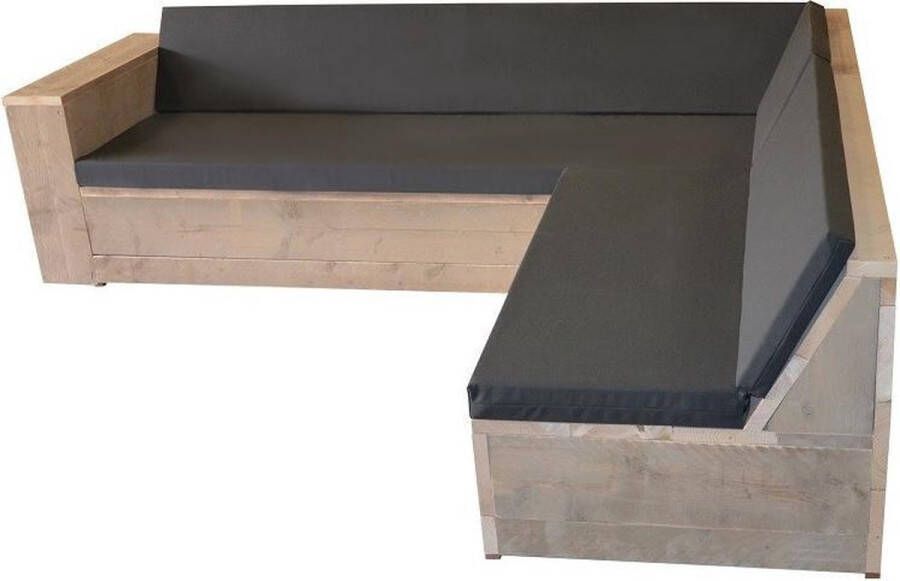 Wood4You Loungeset 1 Steigerhout Gl-vorm Incl Kussens 240cm 200cm