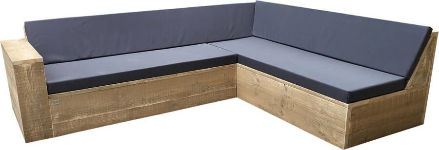 Wood4You Loungeset 1 Steigerhout L-vorm Incl Kussens 200cm 220cm