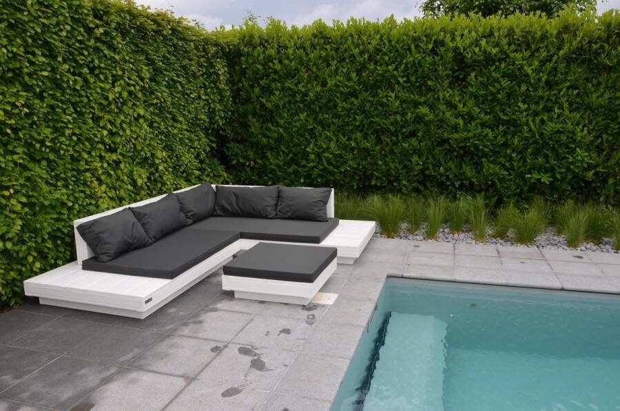 Wood4you Loungeset 12 Wit 200cm 250cm incl kussens (GL)