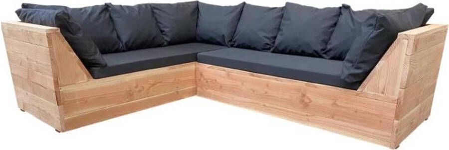 Wood4you Loungeset 6 Douglas 210x210 cm incl kussens