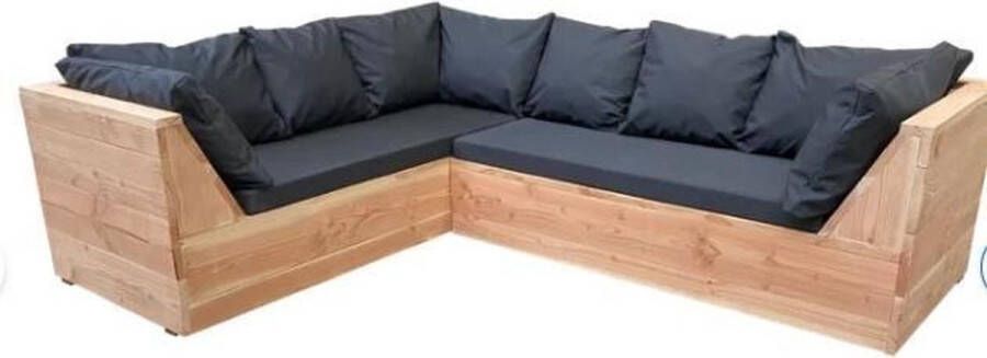 Wood4you Loungeset 6 Douglashout 210x200 cm incl kussens Lvorm