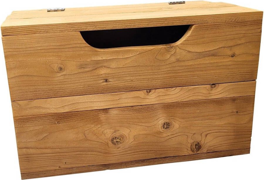 Wood4you Speelgoedkist Kick Roastedwood 90Lx50Hx50D 90cm