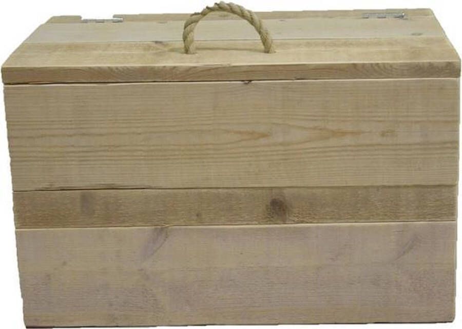 Wood4you Speelgoedkist met Touwgreep Steigerhout 80Lx50Hx50D cm