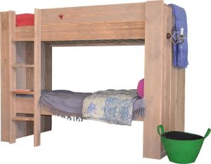 Wood4you steigerhouten stapelbed Julia afm 200Lx90Dx165H