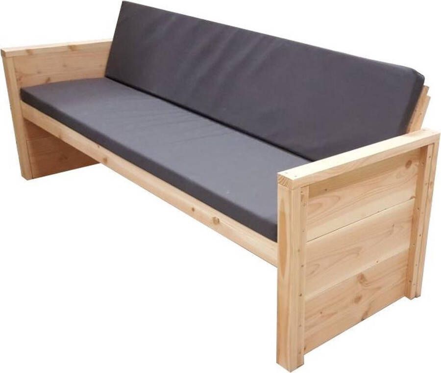 Wood4you Tuinbank Ameland &apos;Doe Het Zelf&apos; Bouwpakket Douglas 152lx72hx57d Cm Incl Kussen