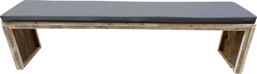 Wood4you Tuinbank Amsterdam steigerhout 160Lx49Hx38D cm incl kussen