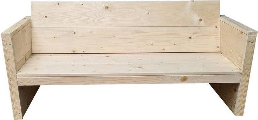 Wood4you Tuinbank Vlieland 'Doe Het Zelf' Bouwpakket Vurenhout 180lx72hx57d Cm Incl Kussen