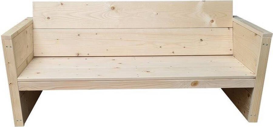 Wood4you Tuinbank Vlieland &apos;Doe Het Zelf&apos; Bouwpakket Vurenhout 180lx72hx57d Cm Incl Kussen