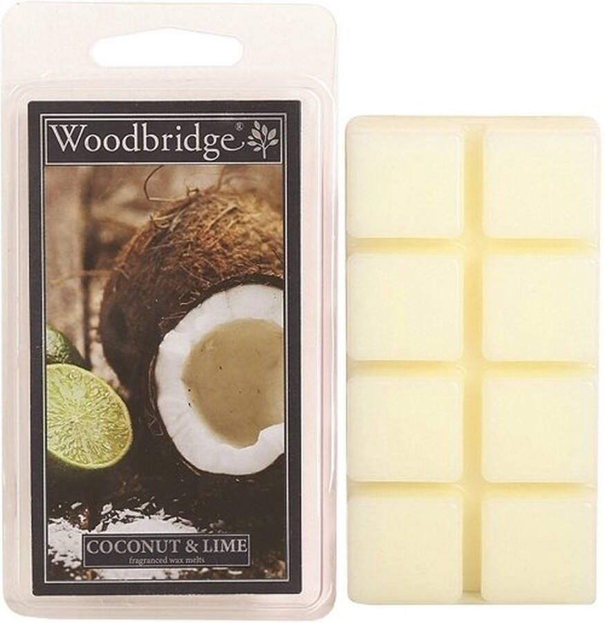 Woodbridge wax melts coconut & lime voor waxburner geurbrander oliebrander