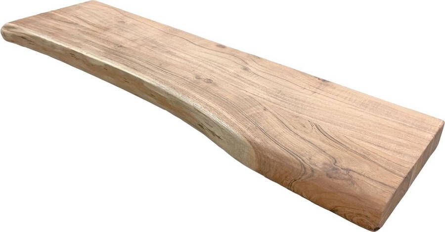 WOODBROTHERS Acacia plank massief boomstam 100 x 20 cm Houten planken voor muur Houten plank boomstam plank Wandplank hout Wand plank