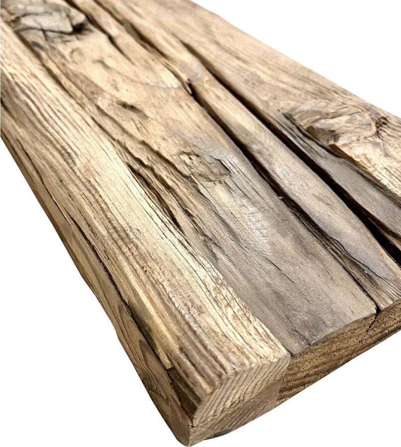 WOODBROTHERS Rustiek eiken spoorwegplank 180 x 30 cm Boomstam plank Wandplank hout Wand plank Wandplank Houten plank Houten planken voor muur