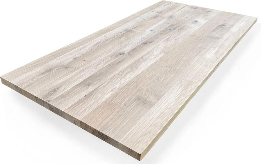 WOODBROTHERS Eiken plank 70 x 70 cm 40 mm Eiken plank Eikenhouten plank Boomstamtafel Meubelplaat Houten tafel
