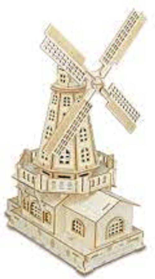 Woodcraft Houten modelbouw Dutch windmill Miniatuurbouw hout
