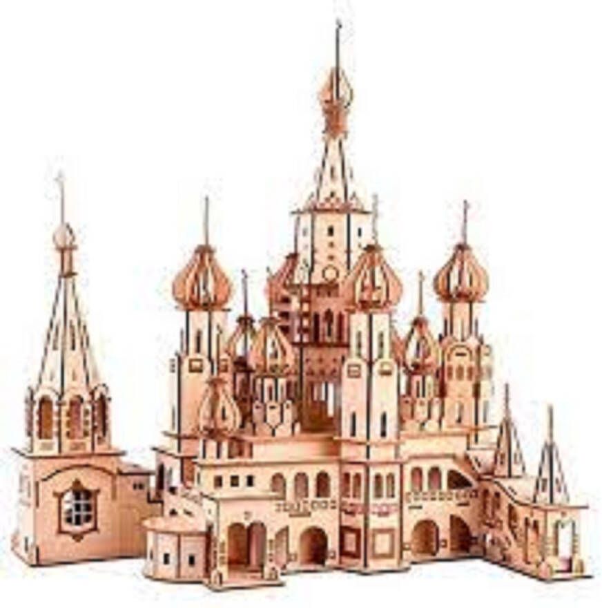 Woodcraft Houten modelbouw Saint basil's Cathedral Miniatuurbouw hout