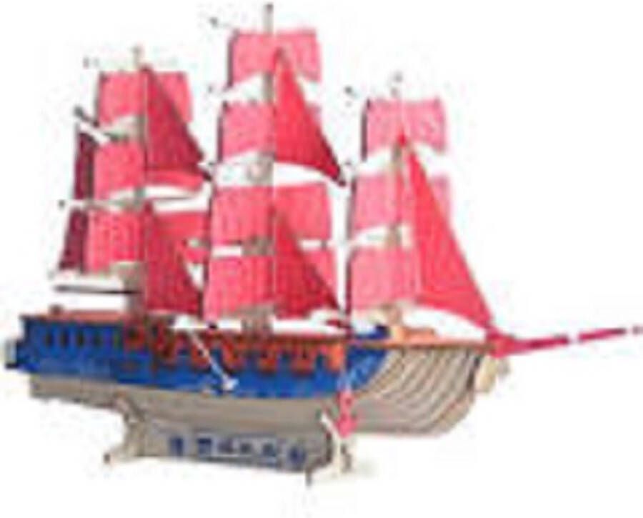 Woodcraft Houten modelbouw Wooden Puzzle Miniatuurbouw hout -European Sailing Ship