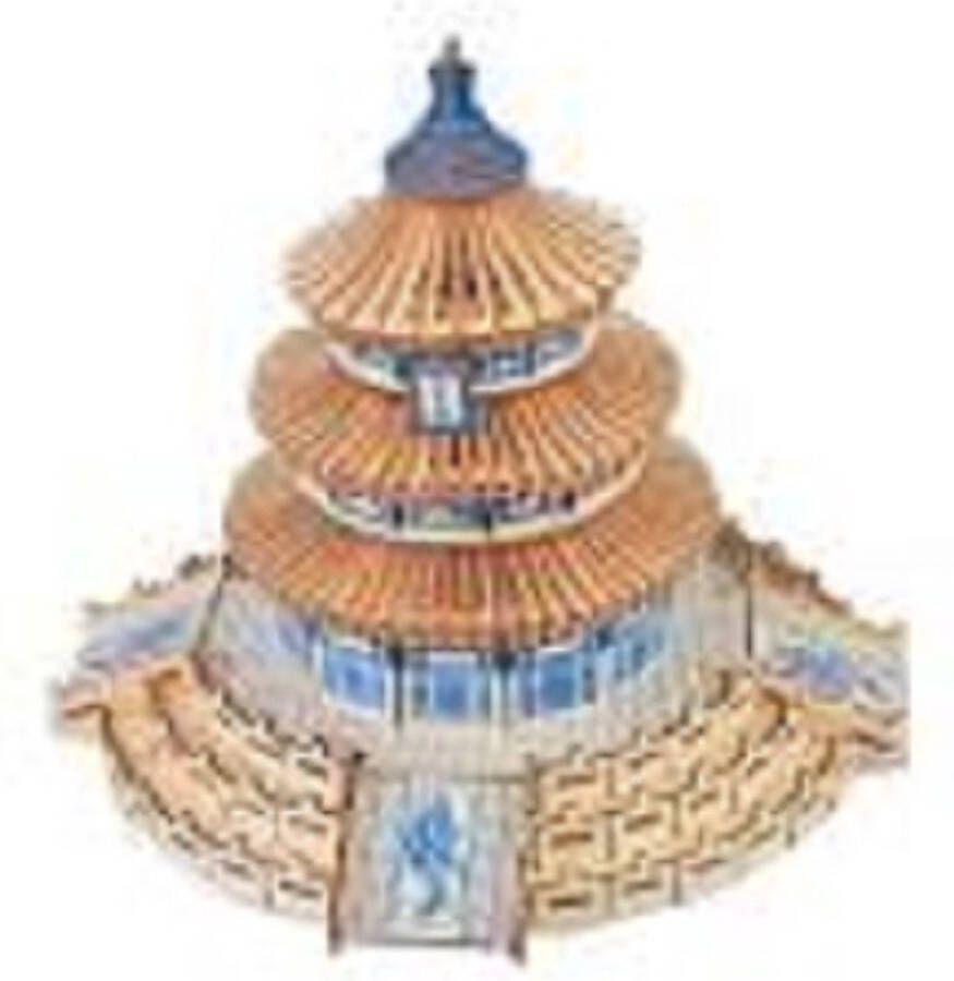Woodcraft Houten modelbouw Wooden Puzzle Miniatuurbouw hout Temple of heaven