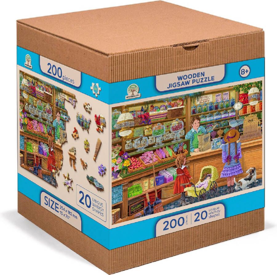 Wooden City houten puzzel Candy Adventures (200)