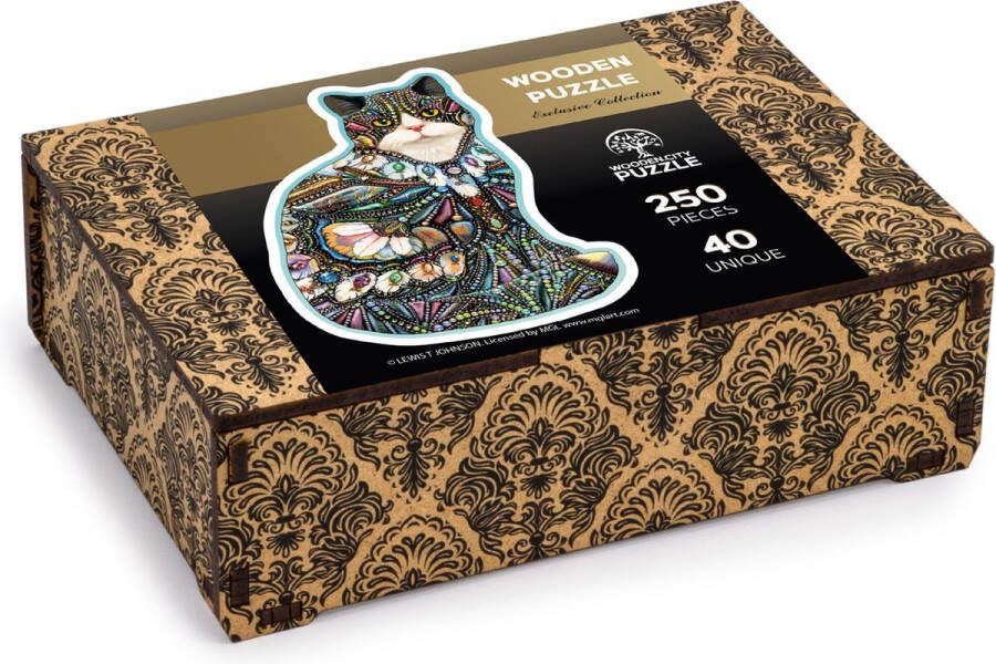 Wooden City Puzzel: THE JEWELED CAT 250 40 in hout 8+