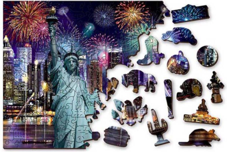 Wooden City New York by night (400 stukjes) houten puzzel