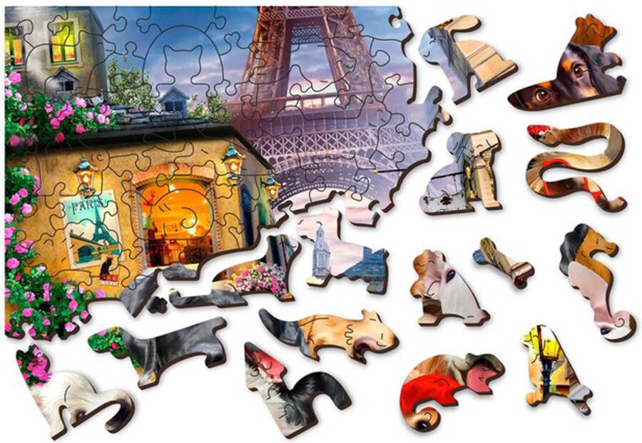 Wooden City Puppies in Paris (300 stukjes) houten puzzel
