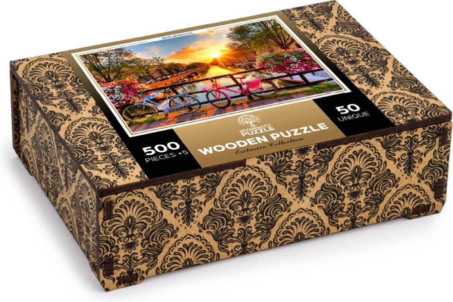 Wooden City Puzzel: BICYCLES OF AMSTERDAM 505 50 in hout 8+