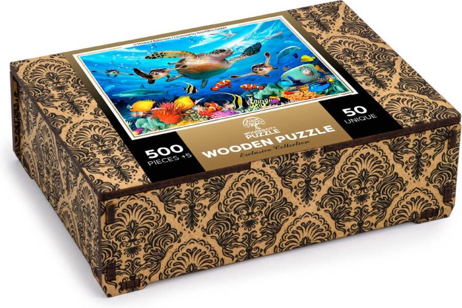 Wooden City Puzzel: OCEAN LIFE 505 50 in hout 8+