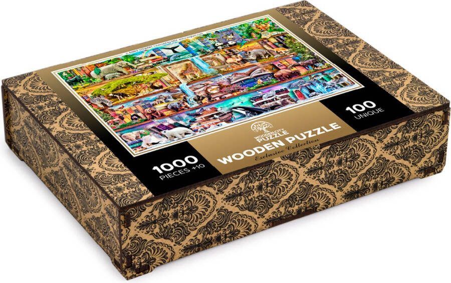 Wooden City Puzzel: THE AMAZING ANIMAL KINGDOM 1010 100 in hout 8+