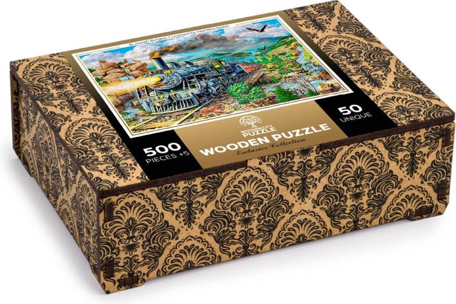 Wooden City Puzzle: RAILWAY 505 50 en bois 8+