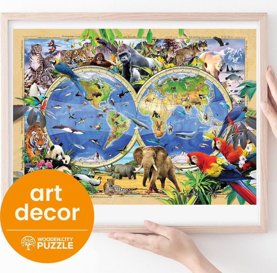 Wooden City Puzzel Animal Kingdom Map