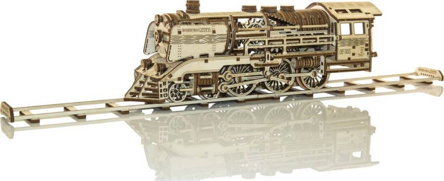 Wooden City Wooden Express met Rails Houten Modelbouw